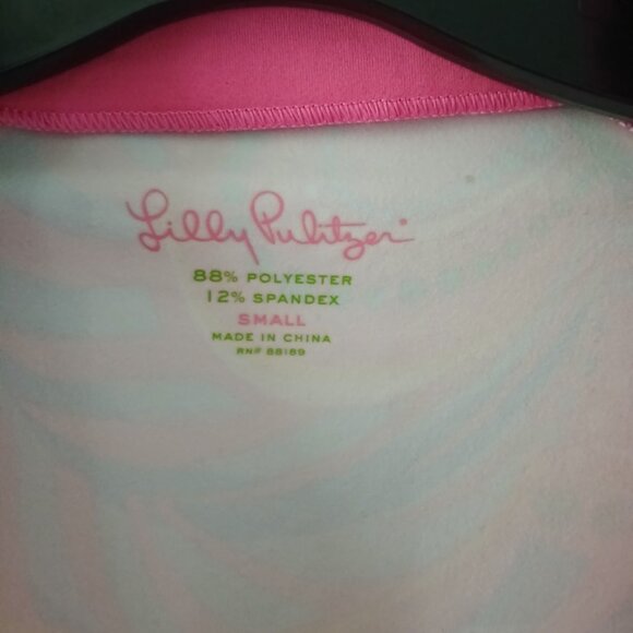 Lilly Pulitzer Women's Sz S Half Zip Track Jacket Polyester Colorful Long Sleeve - Picture 8 of 15